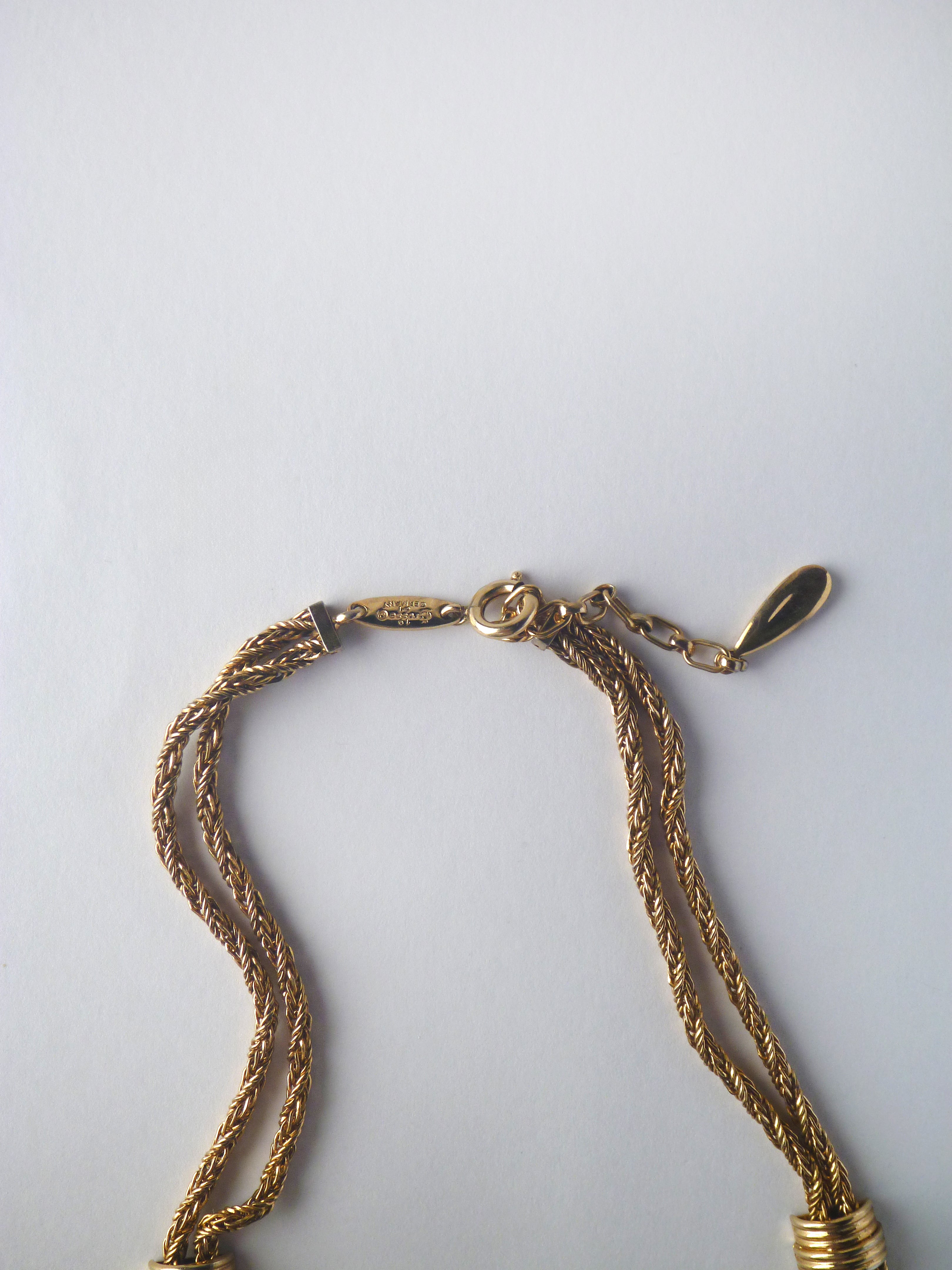Vintage Grossé Gold Tone Multi-Strand Necklace, 1961, Dior Era Jewellery, Signed Germany